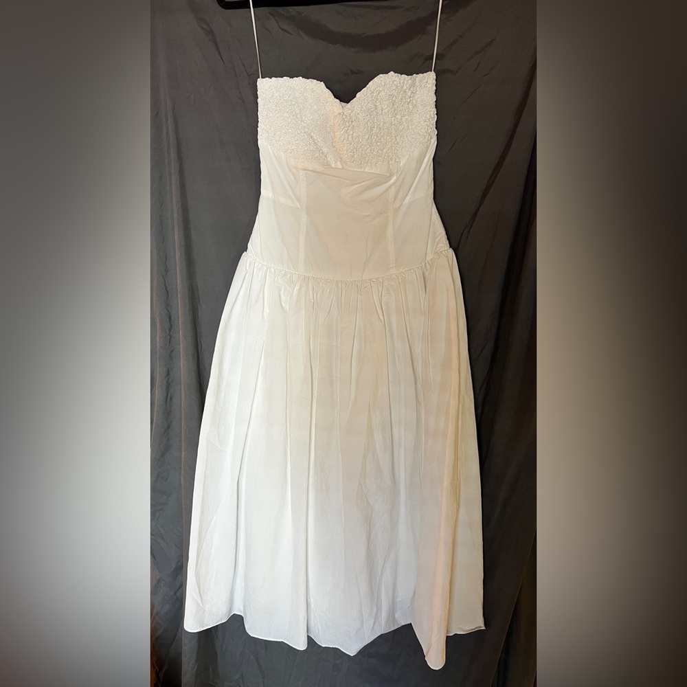 Moon River White Lace Midi Dress